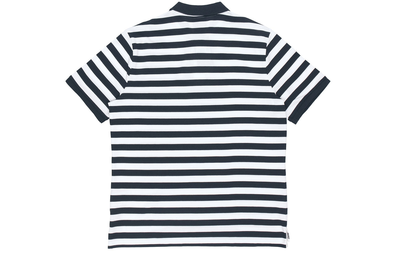 Men's Nike Stripe Short Sleeve polo Black Polo Shirt BQ9075-010