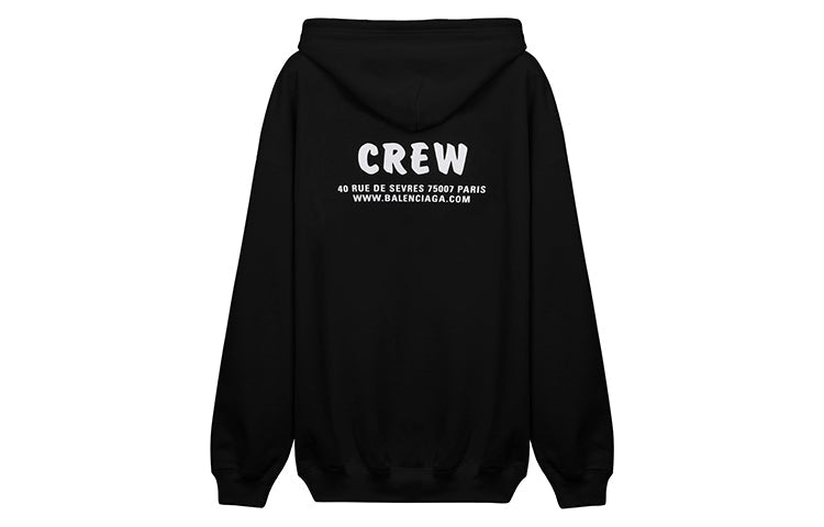 Balenciaga Crew Alphabet Printing Zipper Unisex Black 620974TIV751070