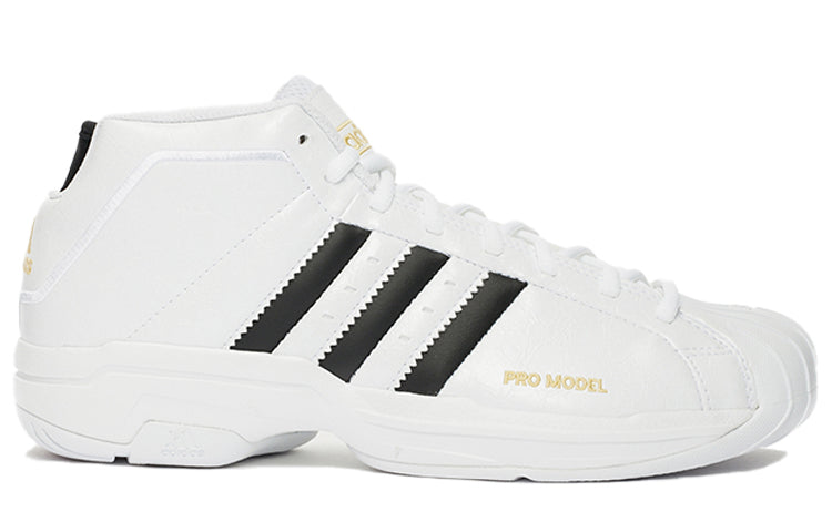 حذاء كرة السلة adidas Pro Model 2G "أبيض وأسود" FV8049