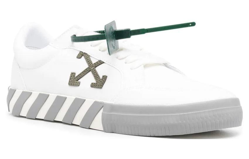 Off-White Vulc Low Canvas Sneaker 'White Grey Orange' OMIA085F22FAB0010156