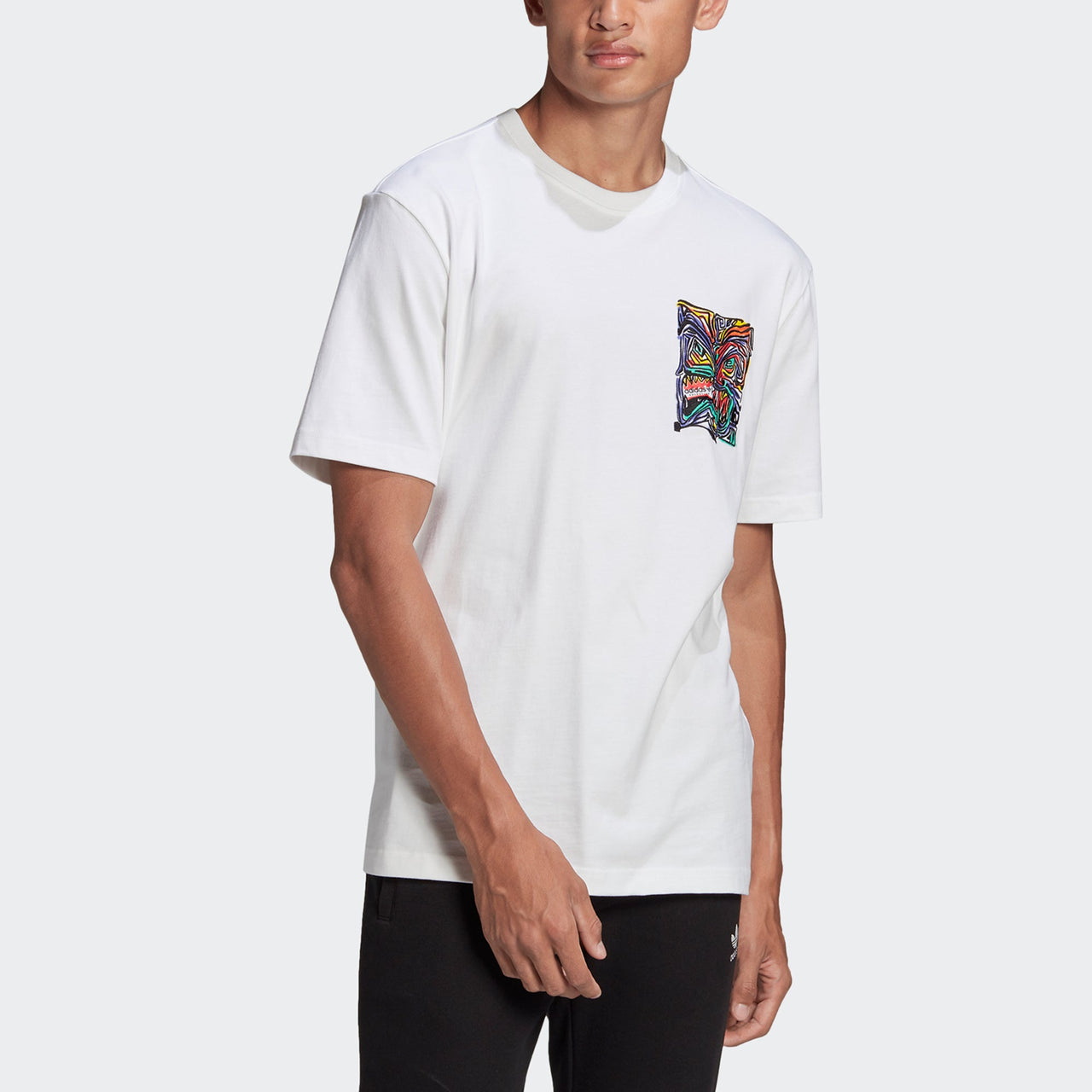 adidas originals Adv Munchman T Casual Sports Round Neck Short Sleeve White GN2377