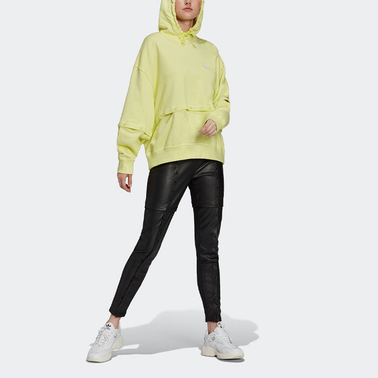 (WMNS) adidas Always Original Snap-Button Hoodie 'Yellow' HC5435