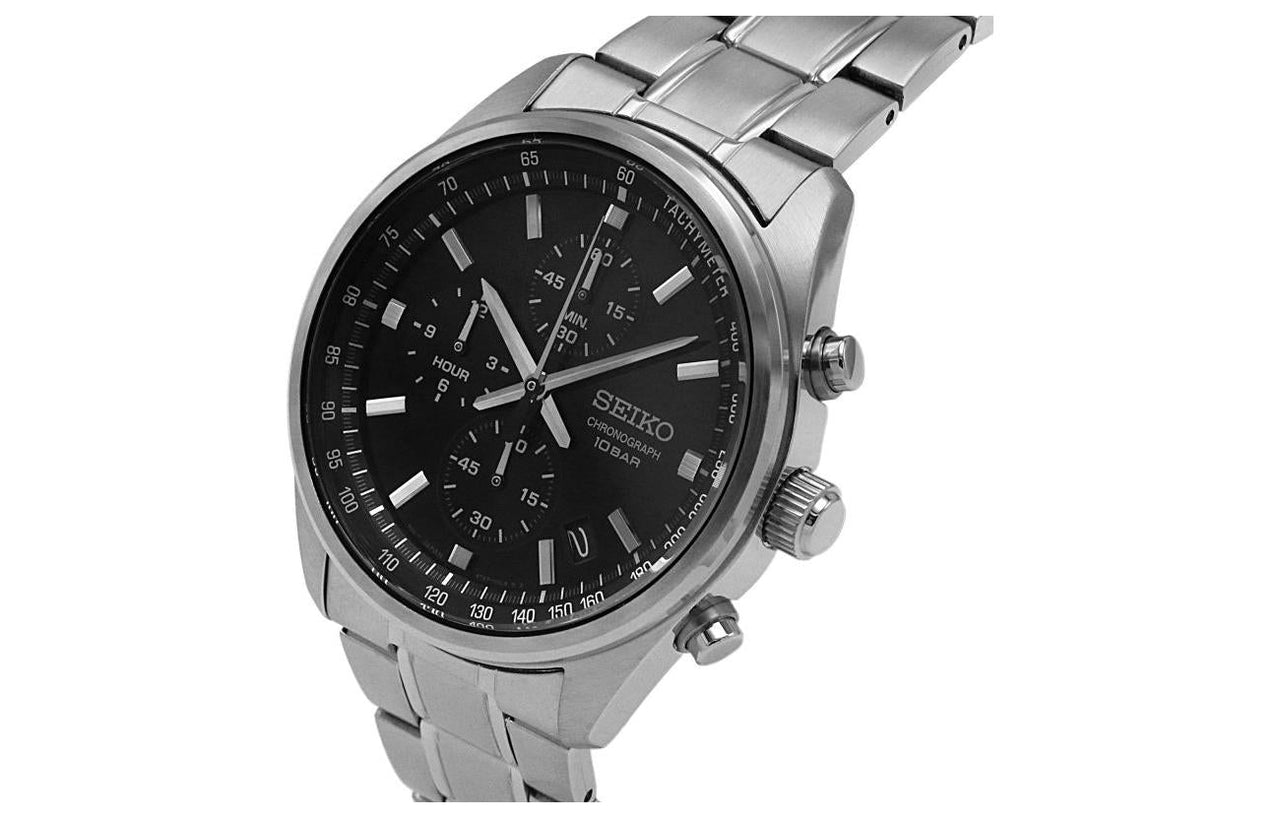 Men's SEIKO Business Steel strip Watch Black SSB379P1