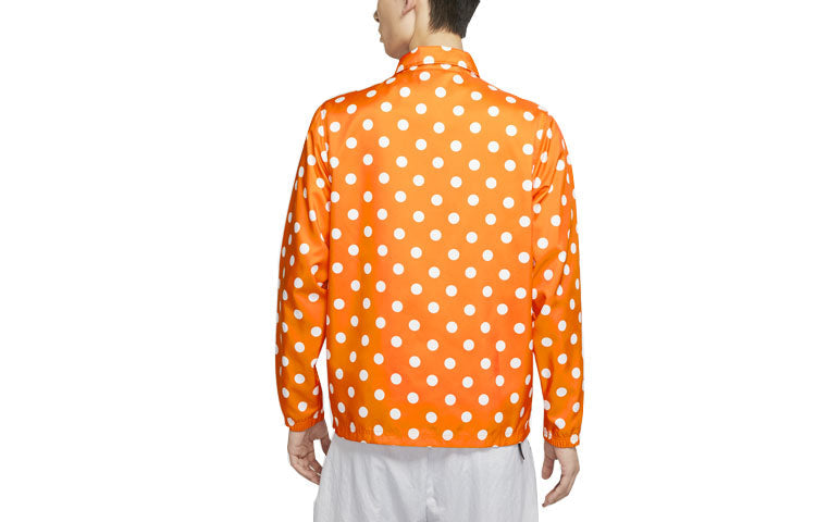 Nike Windproof Breathable polka dots Athleisure Casual Sports Long Sleeves Jacket Orange CQ8924-812