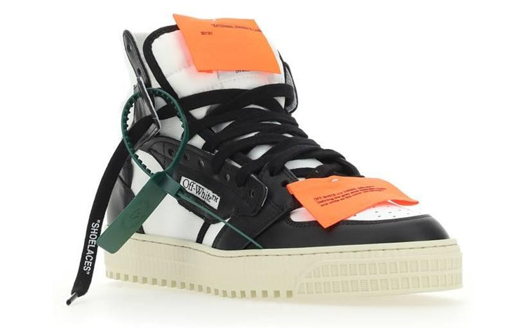 Off-White Off Court 3.0 Leather Canvas 'Black White Orange' OMIA065S23LEA0010110