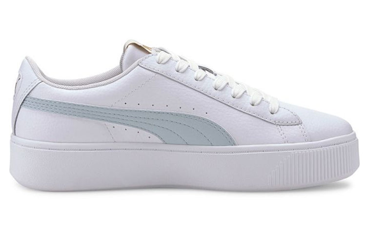 (WMNS) PUMA Vikky Stacked Casual Board Shoes White/Blue 369143-09
