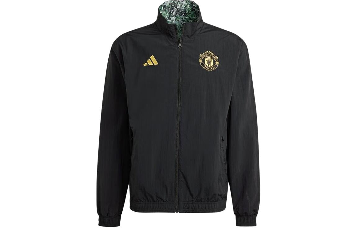 adidas Manchester United Stone Roses Anthem Jacket Asia Sizing 'Black' IP9186