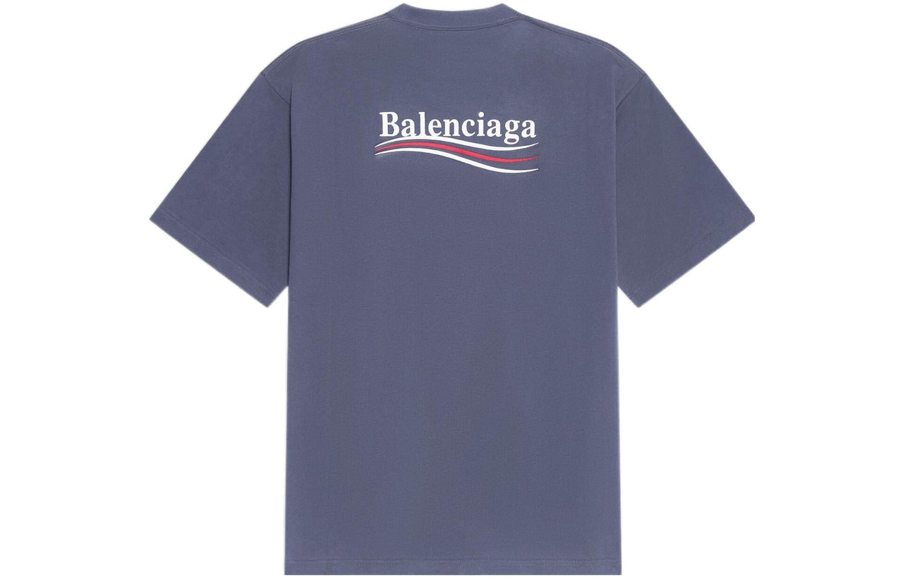 Balenciaga Political Campaign T-Shirt Medium Fit 'Dark Grey White' 620967TKVJ11366