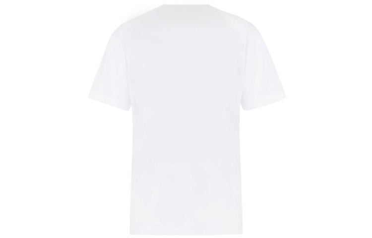 Men's DIOR x Sorayama Crossover Sakura Dragon Printing Short Sleeve White 933J602B0533-085