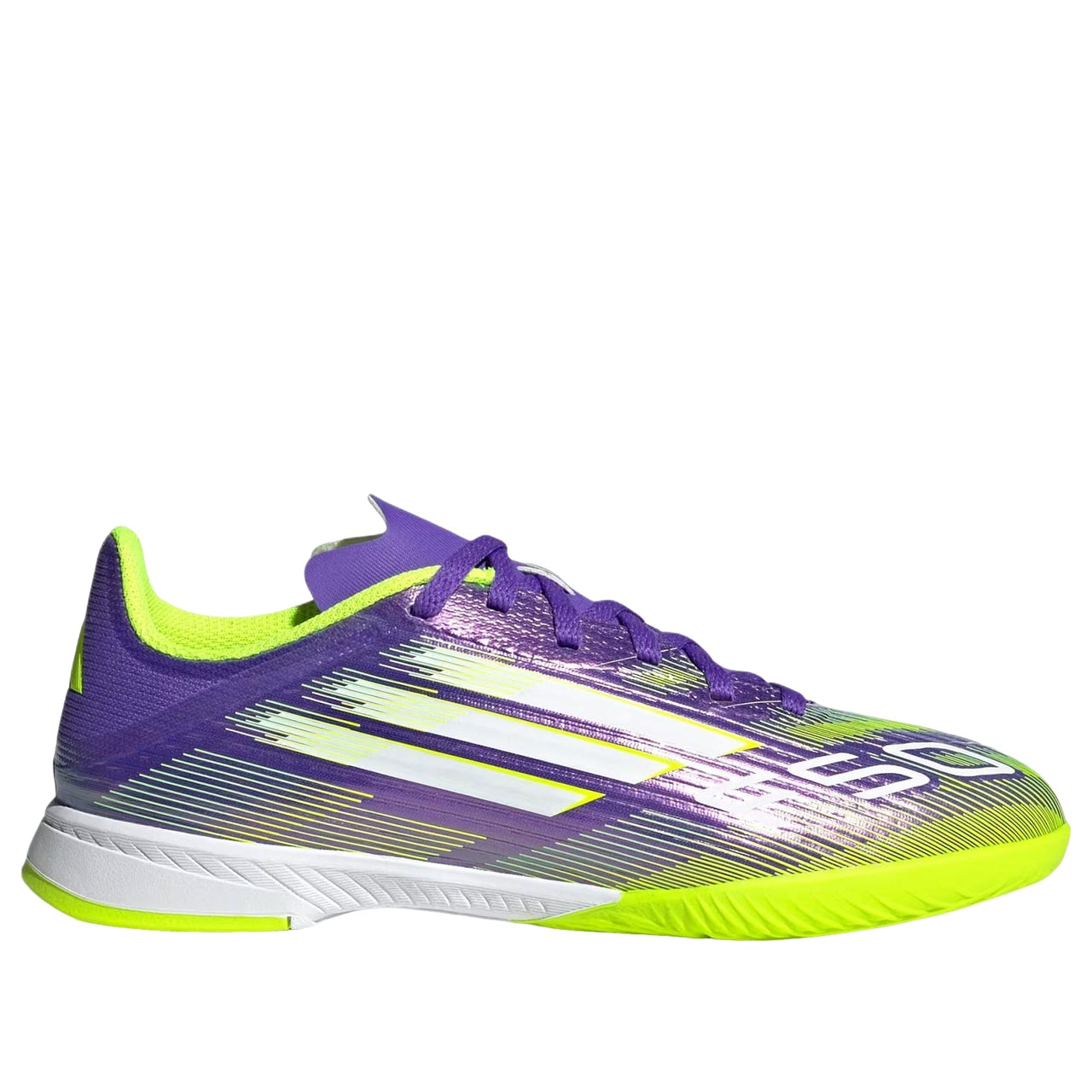 (GS) adidas F50 League Indoor 'Purple Rush Cloud White Lucid Lemon' JH7750