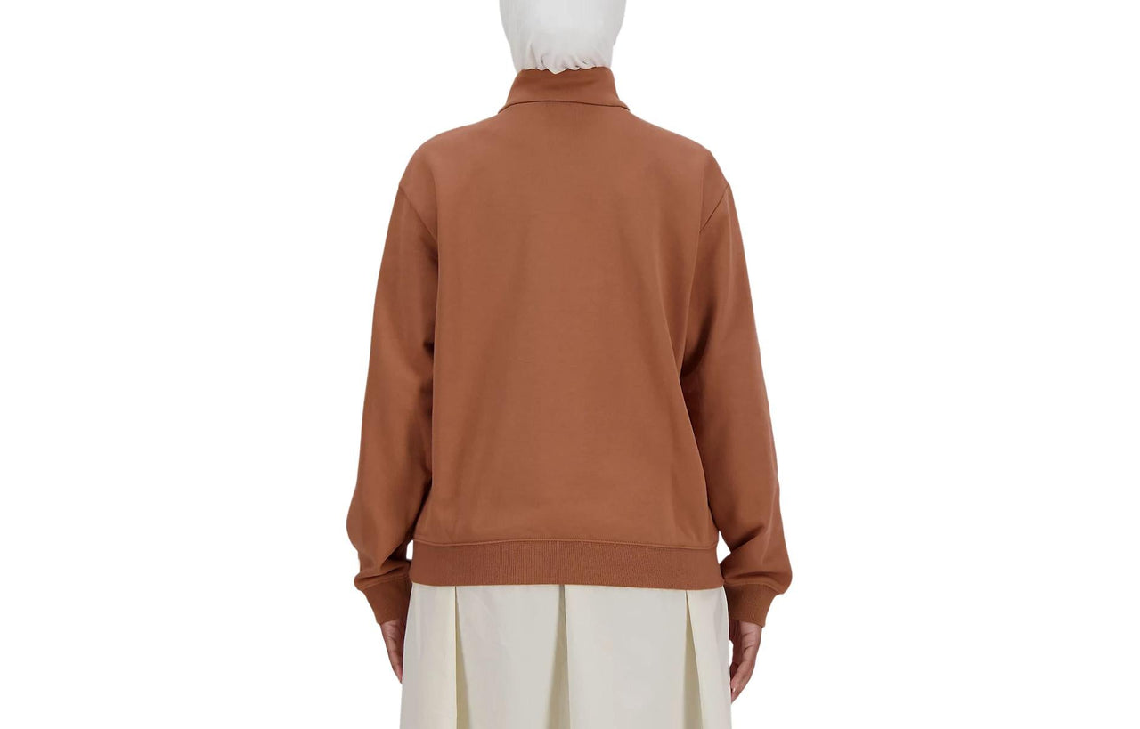 (WMNS) New Balance Sportswear Greatest Hits Quarter Zip Top 'Brown' WT41538-WUT