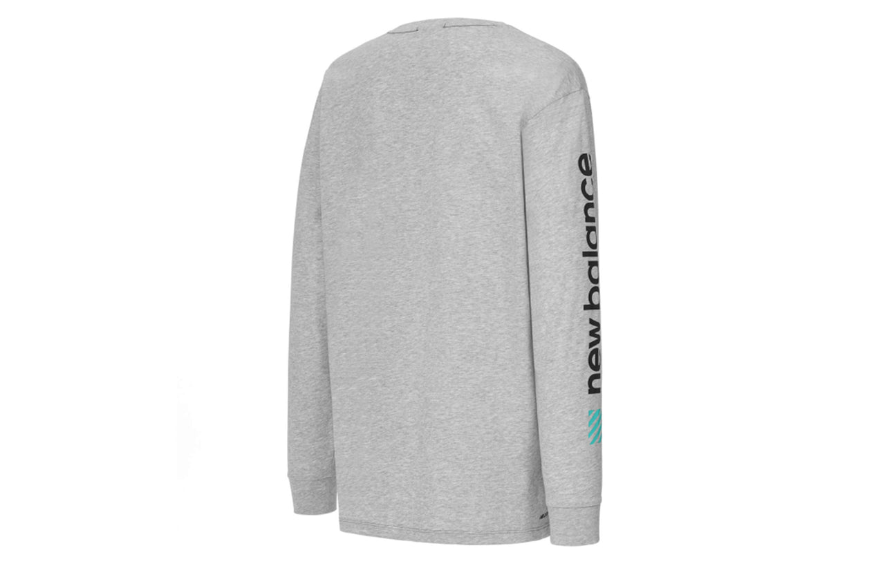 New Balance R.W.T. Graphic Long Sleeve Heathertech Tee Men's Grey AMT03063-AG