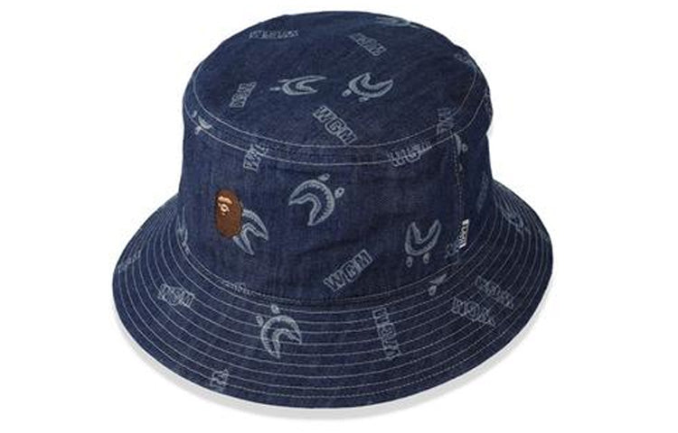 A BATHING APE Bape Shark Pattern Bucket Hat 1H30-180-018