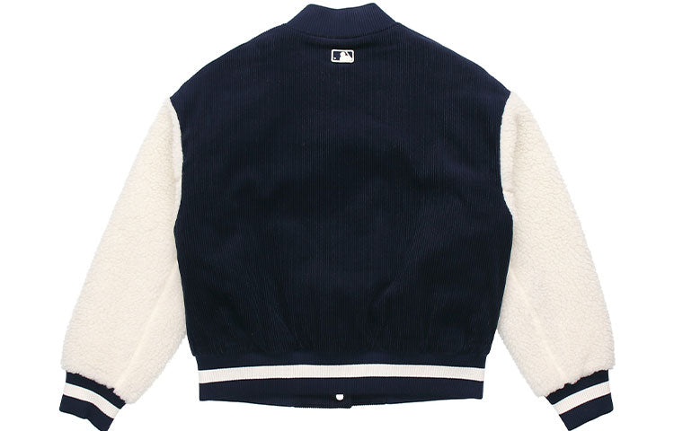 MLB New York Yankees Corduroy Baseball Jacket Unisex Blue 31JPF6061-50N