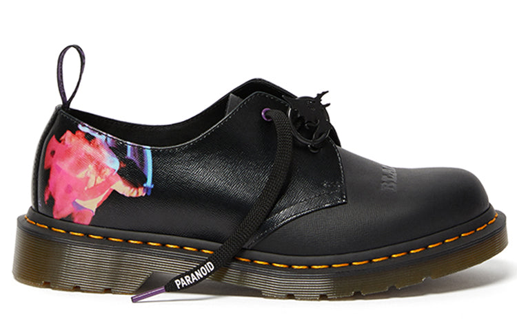 حذاء مارتن من الجلد بتصميم كلاسيكي من Black Sabbath x Dr. Martens Crossover 1461، أسود للجنسين، 26316001