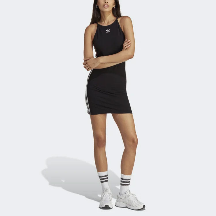 (WMNS) فستان صيفي ضيق من adidas Original Adicolor Classics باللون الأسود IB7401