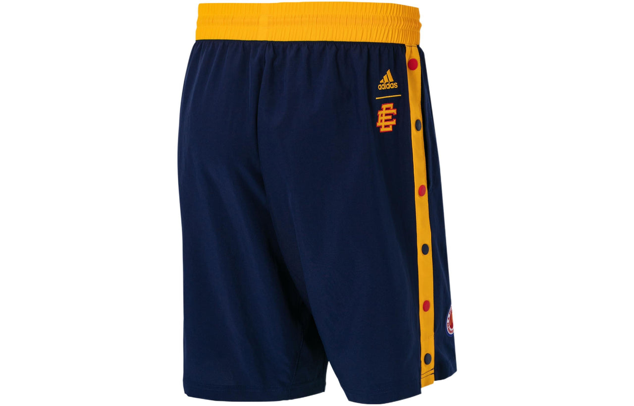 شورت كرة السلة adidas Ee Mcd Short2 للرجال برباط جانبي كبير وشعار كبير، أزرق داكن HB0738