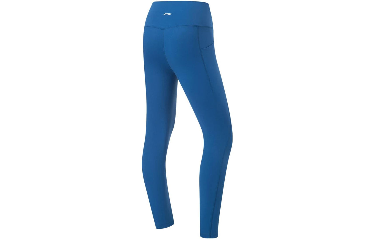 (WMNS) Li-Ning Casual Sports Style Yoga Leggings 'Blue' AULT010-2