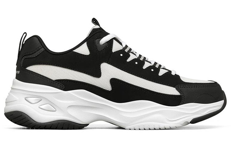 Skechers D'Lites 4.0 Low Chunky Shoes Black/White 237225-BKW