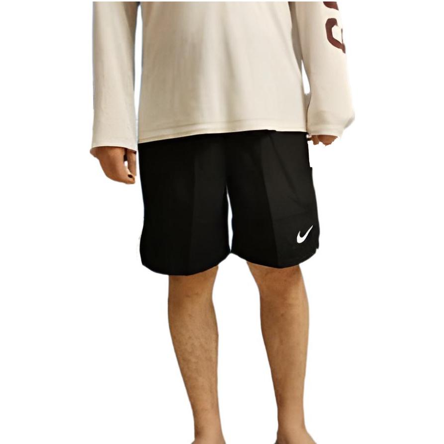 Men's Nike Solid Color Brand Logo Printing Training Shorts Black DQ1894-010