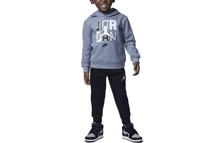 (PS) Air Jordan Sport DNA Fleece Pullover Hoodie Set Toddler 'Blue' 75C687-023