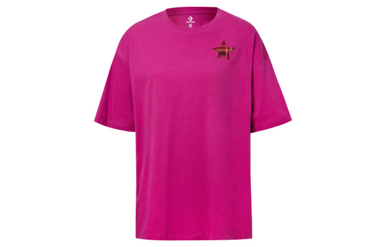 (WMNS) Converse Round Neck Loose Short Sleeve Red 10020518-501