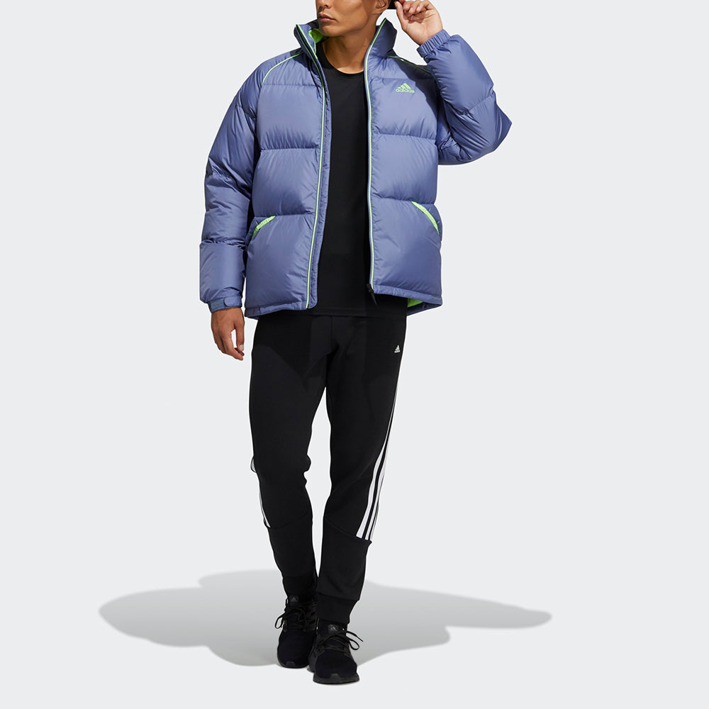 جاكيت adidas Terrex Super Puffy JKT للرياضات الخارجية، ياقة واقفة، أزرق ملكي، H20753