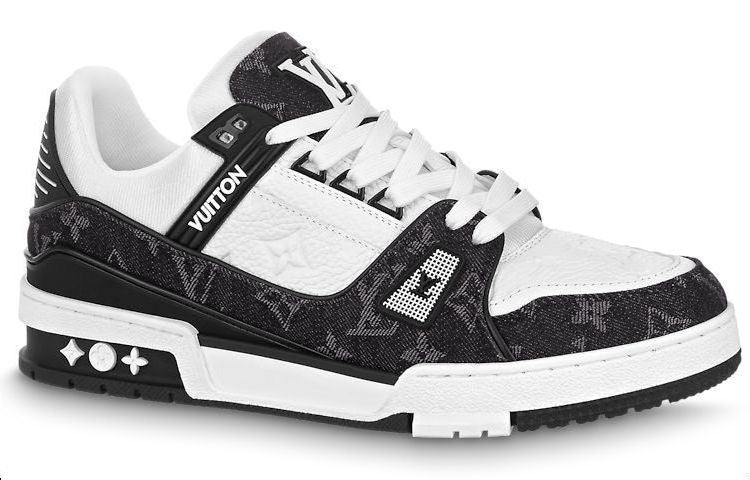 (WMNS) حذاء رياضي LOUIS VUITTON LV Trainer 'أسود شبكي مونوغرام مع أبيض' 1AC2A5