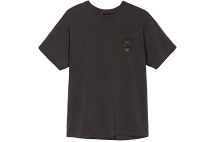 Stussy Rasta Sk8 Tee Printing Short Sleeve Unisex Black 1904239-01