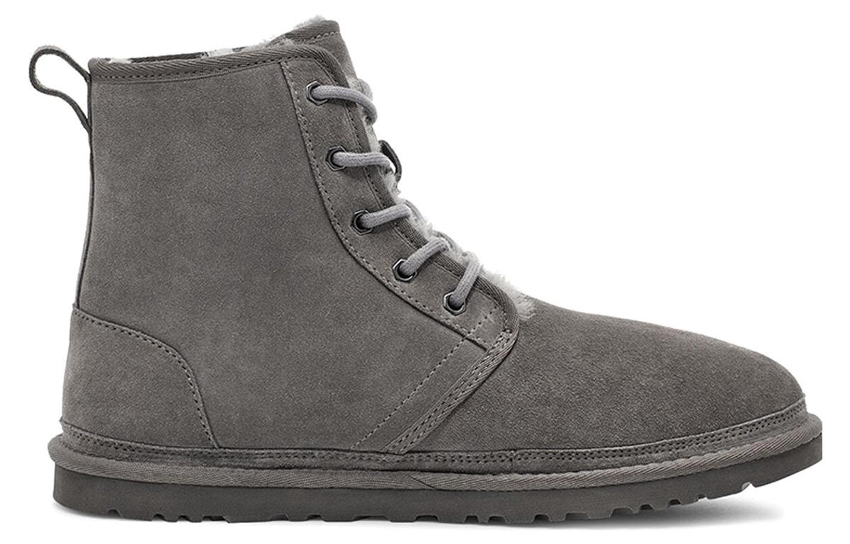 UGG Harkley Fleece Lined Snow Boots Gray 1016472-CHRC