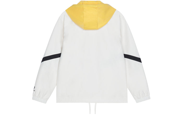 New Balance Logo Alphabet Printing Contrasting Colors Hooded Jacket White AMJ13361-IV