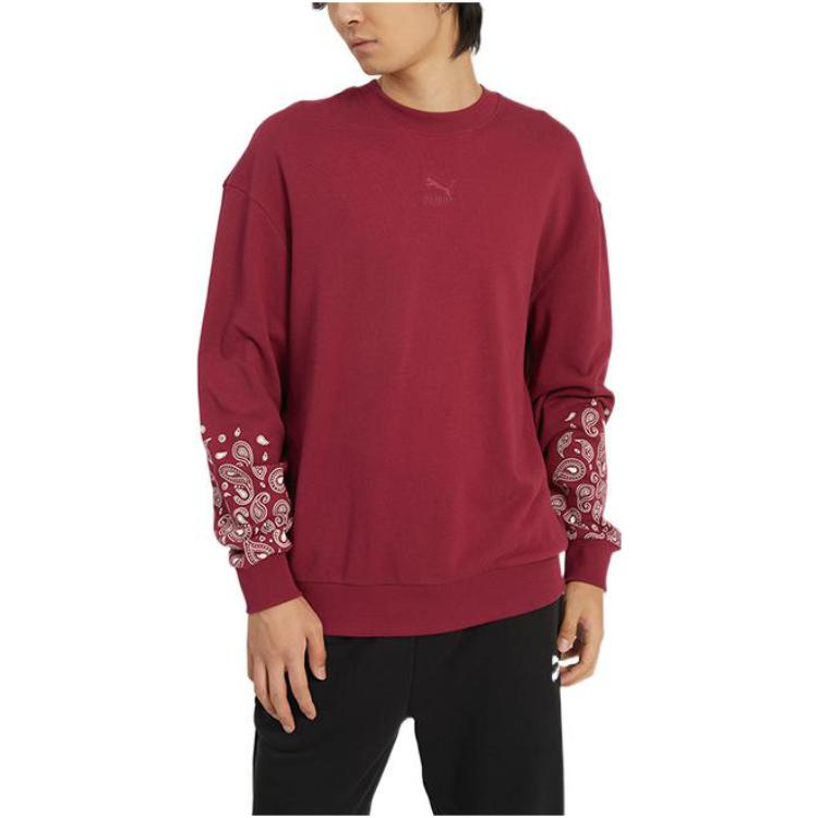 PUMA Paisley Graphic Crew 'Burgundy' 539522-21