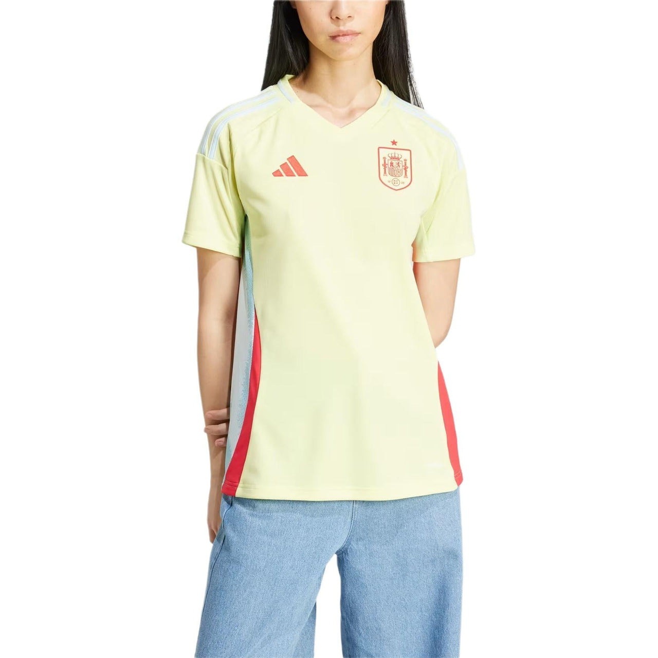 (WMNS) adidas Spain 24 Away Soccer Jersey Asia Sizing 'Yellow' IP9340