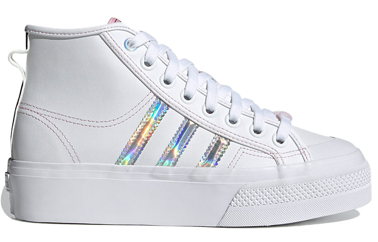 (WMNS) حذاء adidas Nizza Platform Mid 'White Iridescent' H01566