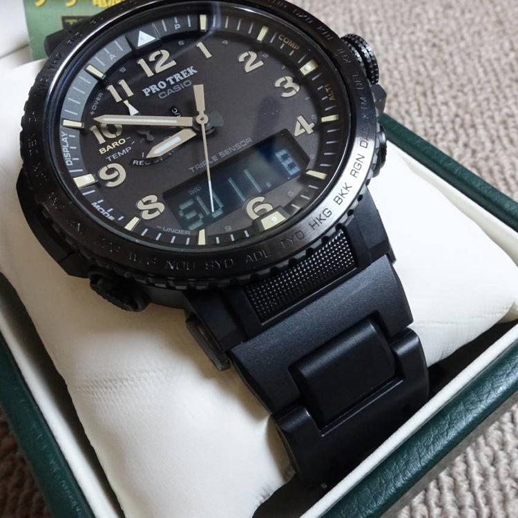 CASIO Waterproof Sports Solar Powered Mens Black Analog/Digital Combo PRW-50FC-1PR2021