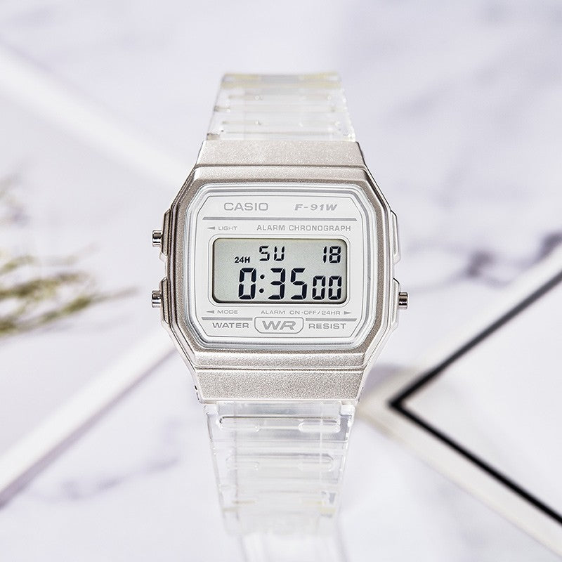 Casio Retro Fashion Analog-Digital Watch 'White' F-91WS-7JH