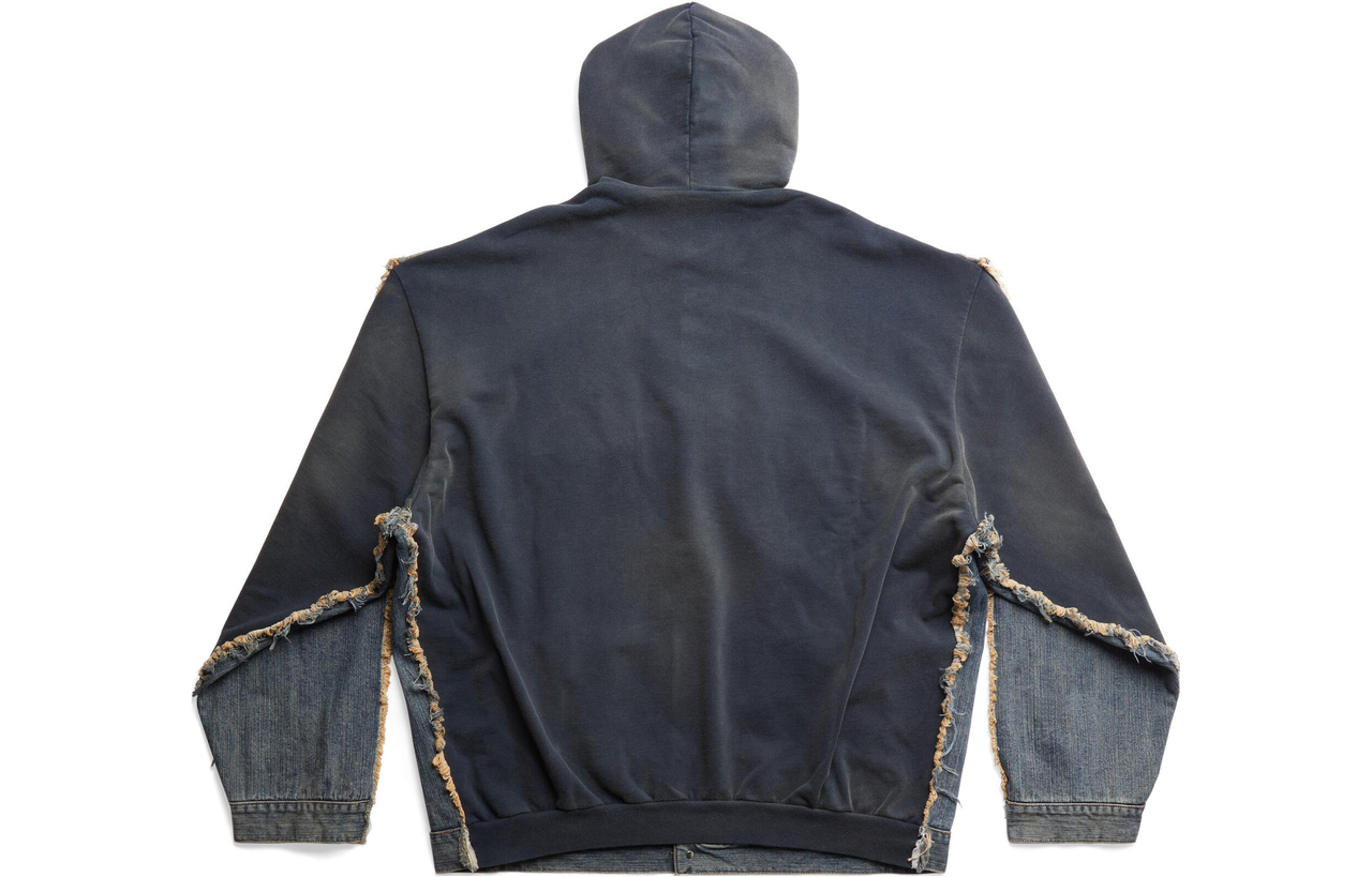 Balenciaga Balenciaga Paris Hybrid Hooded Jacket 'Blue' 738737TNW654036