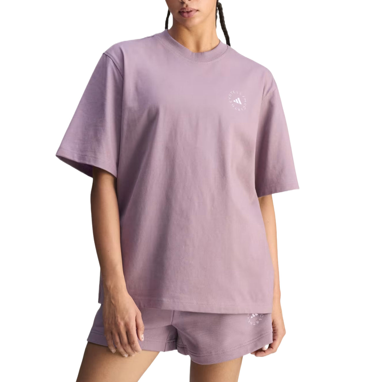 (WMNS) adidas x Stella McCartney Loose T-Shirt Asia Sizing 'Legacy Purple' KC8824