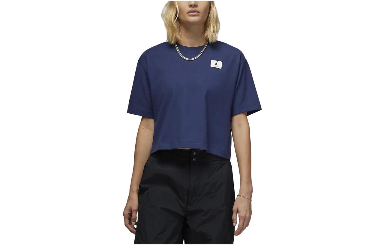 (WMNS) Air Jordan Essentials Boxy T-Shirt 'Midnight Navy' DO5038-410