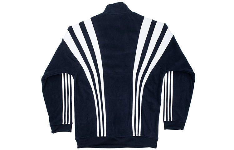 adidas originals Retro Balanta 96 Fleece polar fleece Half Zipper Sports Jacket Navy Blue EE2343