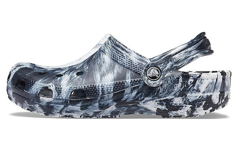 Crocs Beach Marble Unisex Black White Sandals 'Black White' 206867-103