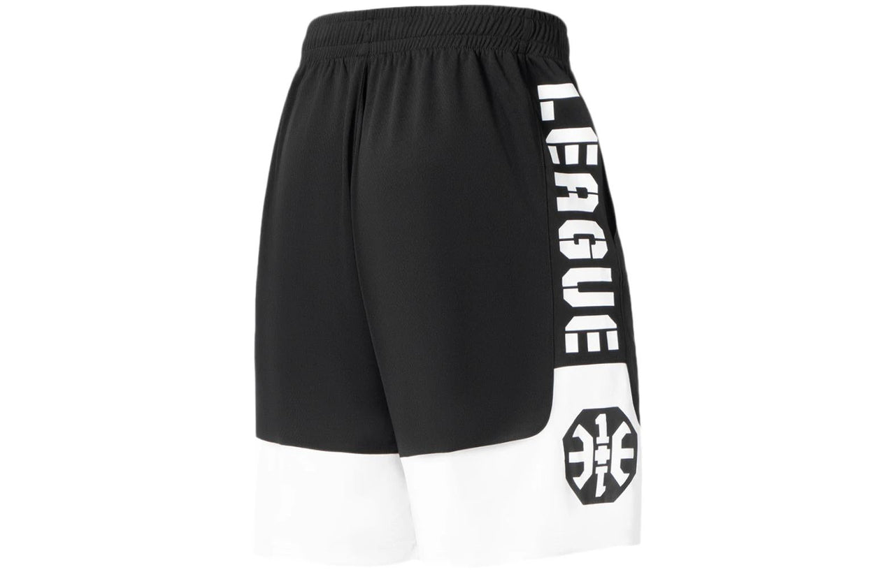Li-Ning BadFive Logo Basketball Shorts 'Black White' AAPS031-1