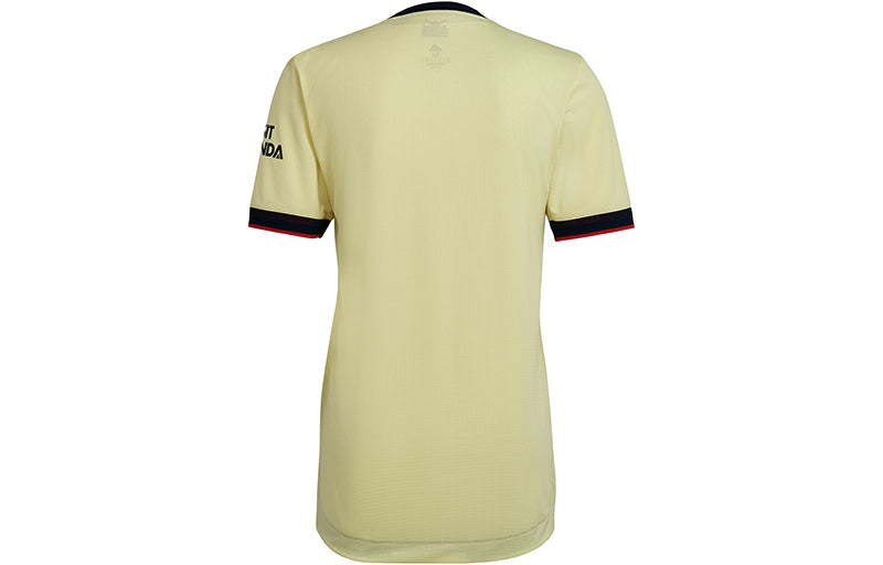 adidas 21-22Season Arsenal Guest Casual Sport Soccer Short Sleeve T-Shirt Men's Yellow GM0219