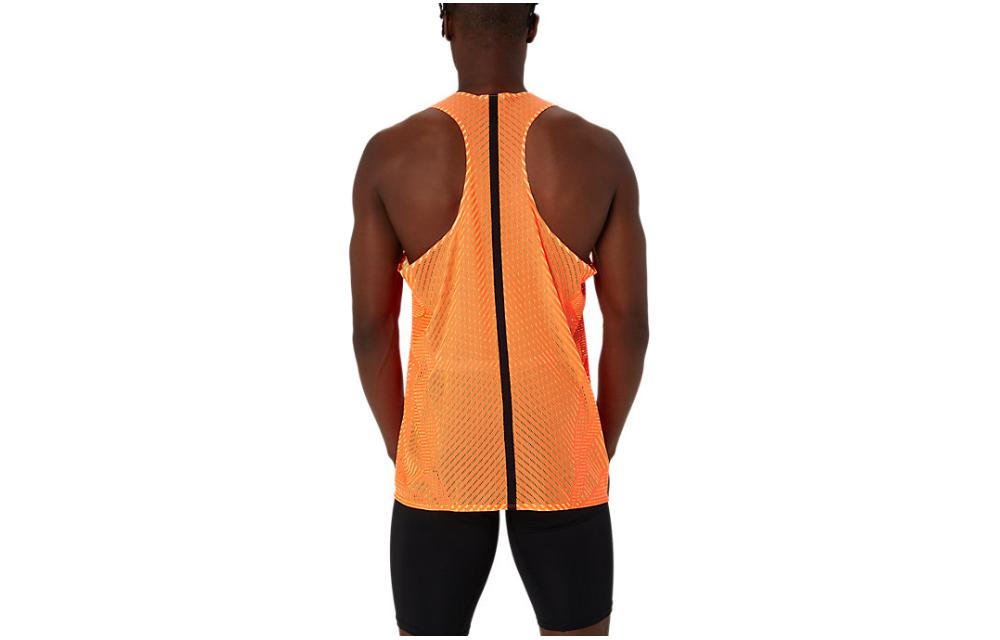 ASICS ACTIBREEZE Singlet Asia Sizing 'Red Safety Yellow' 2091A664-601