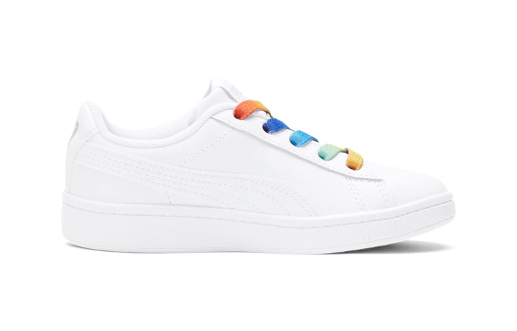 (PS) PUMA Vikky v2 Rainbow Leisure Board Shoes White 381512-01