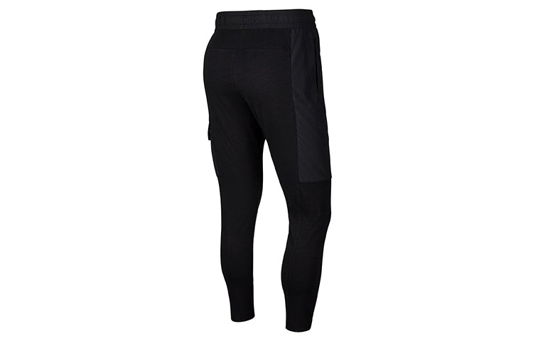 Nike Sportswear Logo Splicing Athleisure Casual Sports Pants Black CJ4334-010