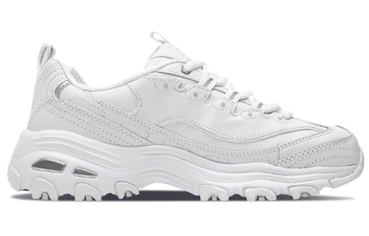 (WMNS) Skechers D'LITES Daddy Shoes 'White Silver' 11931-WSL