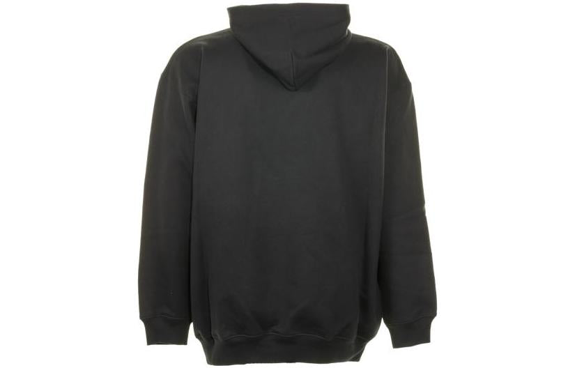 Balenciaga Logo Embroidered Hoodie 'Washed Black' 570811TKVB58190