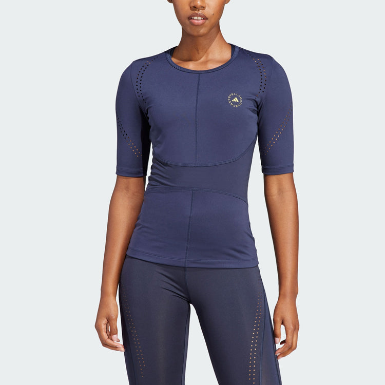 (WMNS) adidas x Stella McCartney Truepurpose Training Tee 'Navy Blue' IB6783