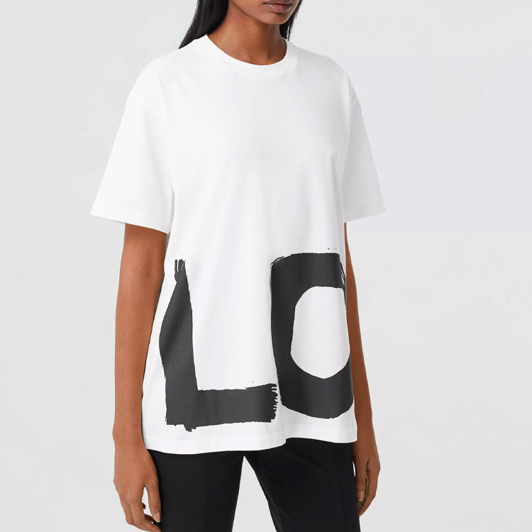 Burberry Love Print Cotton Loose For White 80373031